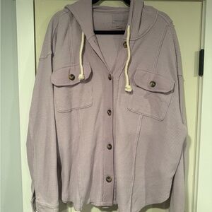 American Eagle Outfitters Light Purple Utility Jacket